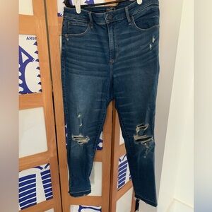 Distressed Blue Jeans